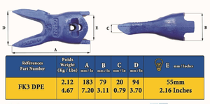 Feurst FK3 DPE Schaufel Tigerzahn